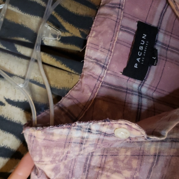 Bleach Washed PacSun Button Up - Picture 3 of 4